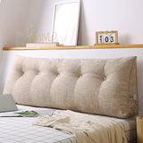 NNEAGS 2X 180cm Beige Triangular Wedge Bed Pillow Headboard Backrest Bedside Tatami Cushion Home Decor
