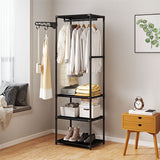 NNEAGS 2X 45x35cm Hanging Clothes Rack Storage w/ 3 Layer Organizer Adjustable ShelvesSturdy Space-Saving