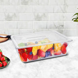 NNEAGS 100mm Clear Gastronorm GN Pan 1/2 Food Tray Storage with Lid