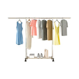 NNEAGS 2X 200cm Stainless Steel Floor-Standing Clothes Rack - Durable and Space-Saving Laundry Organizer