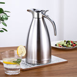 NNEAGS 2X 2.0L Silver Color 3-Layer Inner Stainless Steel, Vacuum Insulated and Outer Stainless Steel Thermal Flask