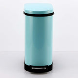NNEAGS Foot Pedal Stainless Steel Rubbish Recycling Garbage Waste Trash Bin 10L U Blue
