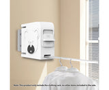 NNEAGS 2X 160mm Wall-Mounted Clothes Line Dry Rack Retractable Space-Saving Foldable Hanger White