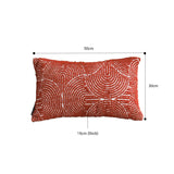 NNEAGS 2X 30cm Cinnabar Pillow Perfect Burnt Indoor/Outdoor Corded Throw Orange Set Lumbar Throw Pillow