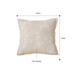 NNEAGS 2X 45cm Elegant Palm Leaf Texture & Jacquard Square Throw Pillow