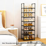 NNEAGS 2X 8 Tier Shoe Storage Shelf Space-Saving Caddy Rack Organiser with Handle