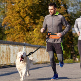 NNEAGS 2X Orange Adjustable Hands-Free Pet Leash Bag Dog Lead Walking Running Jogging Pet Essentials