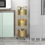 NNEAGS 2X 3 Tier Bathroom Shelf Multifunctional Storage Display Rack Organiser with wheels
