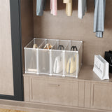 NNEAGS 2X 1 Tier Multifunctional PP Plastic Bag Box Portable Cubby DIY Storage Shelves Stackable Handbag Purse Organiser