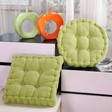 NNEAGS 4X Green Square Cushion Soft Leaning Plush Backrest Throw Seat Pillow Home Office Sofa Decor