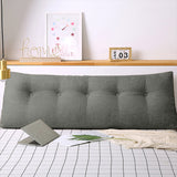 NNEAGS 2X 180cm Grey Triangular Wedge Bed Pillow Headboard Backrest Bedside Tatami Cushion Home Decor