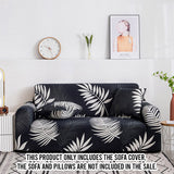 NNEAGS 3-Seater Leaf Design Sofa Cover Couch Protector High Stretch Lounge Slipcover Home Decor