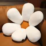 NNEAGS White Daisy Flower Shape Cushion Soft Leaning Bedside Pad Floor Plush Pillow Home Decor