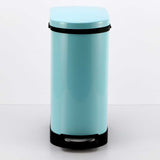 NNEAGS 2X 10L Foot Pedal Stainless Steel Rubbish Recycling Garbage Waste Trash Bin U Blue