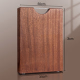 NNEAGS 2X 50cm Rectangular Wooden Ebony Butcher Block Non-slip Chopping Food Serving Tray Charcuterie Board