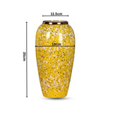 NNEAGS 35x17cm Yellow with White Mini Floral Large Ceramic Flower Vase Elegant Living Room Home Decor