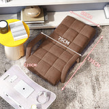 NNEAGS Foldable Lounge Cushion Adjustable Floor Lazy Recliner Chair with Armrest Coffee