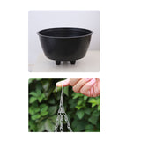 NNEAGS 2X Coffee Small Hanging Resin Flower Pot Self Watering Basket Planter Outdoor Garden Decor