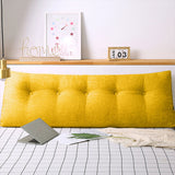NNEAGS 2X 180cm Yellow Triangular Wedge Bed Pillow Headboard Backrest Bedside Tatami Cushion Home Decor