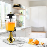 NNEAGS Single 8L Stainless Steel Dispenser Beverage Juicer Transparent Commercial Drink Container Jug