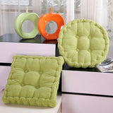 NNEAGS 2X Green Round Cushion Soft Leaning Plush Backrest Throw Seat Pillow Home Office Decor
