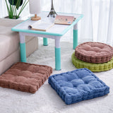 NNEAGS 2X Blue Square Cushion Soft Leaning Plush Backrest Throw Seat Pillow Home Office Decor