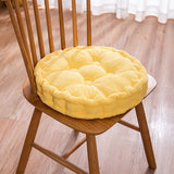 NNEAGS 2X Yellow Round Cushion Soft Leaning Plush Backrest Throw Seat Pillow Home Office Decor