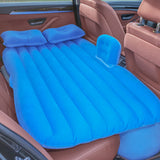 NNEAGS Blue Stripe Inflatable Car Mattress Portable Camping Rest Air Bed Travel Compact Sleeping Kit Essentials