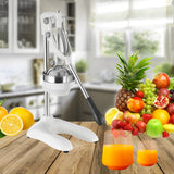 NNEAGS 2X Stainless Steel Manual Juicer Hand Press Juice Extractor Squeezer Lemon Orange Citrus White
