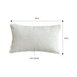 NNEAGS 2X 35cm Lumbar Pillow Embroidered Decorative Linen Cover Stitch Story Throw Pillow