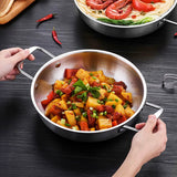 NNEAGS 22cm Premium Silver Seafood Dry Pot Stockpot Versatile and Durable Kitchen Essential