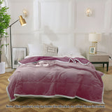 NNEAGS Light Purple Throw Blanket Warm Cozy Double Sided Thick Flannel Coverlet Fleece Bed Sofa Comforter