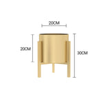 NNEAGS 30CM Gold Metal Plant Stand with Flower Pot Holder Corner Shelving Rack Indoor Display