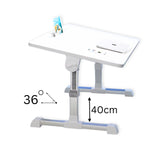 NNEAGS 2X 60X40cm White Small Laptop Bed Portable Foldable Study Table Adjustable