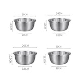 NNEAGS 2X Stainless Steel Nesting Basin Colander Perforated Kitchen Sink Washing Bowl Metal Basket Strainer Set of 4