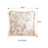NNEAGS 2X 50cm Light Luxury French Style Printed Plush Pillow Set Throw Pillow