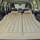 NNEAGS Beige Inflatable Car Boot Mattress Portable Camping Air Bed Travel Sleeping Essentials