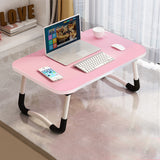 NNEAGS Pink Portable Bed Table Adjustable Foldable Bed Sofa Study Table Laptop Mini Desk Breakfast Tray Home Decor
