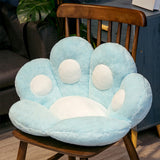 NNEAGS 2X Blue Paw Shape Cushion Warm Lazy Sofa Decorative Pillow Backseat Plush Mat Home Decor