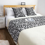 NNEAGS 1.8m Bed Light Luxury Mottled Bed Banner Vintage Scarf Runner Bedding Tail Pad Flag For Home Hotel Set of 3
