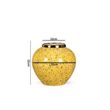 NNEAGS 21x22cm Yellow with White Mini Floral Small Ceramic Flower Vase Elegant Living Room Home Decor