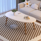 NNEAGS 2X 80x40cm White Living Room Nordic  Coffee Table Simple Modern Home Style