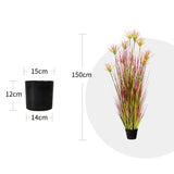 NNEAGS 150cm Purple-Red Artificial Indoor Potted Papyrus Plant Tree Fake Simulation Decorative