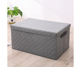 NNEAGS 2X Extra Large Grey Non-Woven Diamond Quilt Grid Fabric Storage/Organizer Box