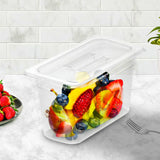 NNEAGS 200mm Clear Gastronorm GN Pan 1/3 Food Tray Storage Bundle of 4 with Lid