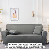 NNEAGS 3-Seater Grey Sofa Cover Couch Protector High Stretch Lounge Slipcover Home Decor