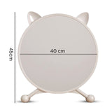 NNEAGS 2X 40cm White Smart Makeup Bedroom Table Mirror Cat Ear Style No LED Light