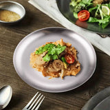 NNEAGS 14cm Premium Silver Grilling Plate - Durable, Heat-Resistant, Perfect for BBQs and Outdoor Cooking Kitchen Essential