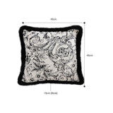 NNEAGS 45cm Pillow French Cover Style Floral Jacquard Woven Decorative Fringe Throw Pillow