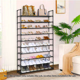 NNEAGS 10 Tier Shoe Storage Shelf Space-Saving Caddy Rack Organiser with Handle